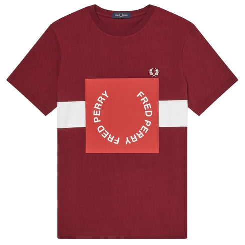 Fred Perry M8521 A27 Graphic Red T Shirt M8521 A27 - Style Centre Wholesale